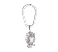Stainless Steel Oval Animal Urn Keychain Pet Ashes Pendant Charm Key Chain Key Ring Holder Cremation Jewelry,2pcs