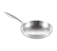 Stainless Steel Pan, Cooking Pan, Oven Safe Deep Skillet Sturdy Construction Ergonomic Handle Scratch Resistant Multi Purpose Safe Grip Professional Grade, Steel Skillet for Steak, Eggs, All Cooking M