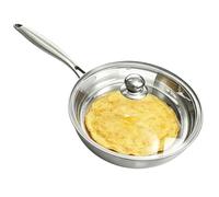 Stainless Steel Pan - Food Grade Cookware, Nonstick Kitchen, Lidded Saucepa | Stainless Steel Skillet Cooking Pan Stainless Steel Pan W Home Apartment Camping Egg Pancake Steak Induction Gas Stove Cooker