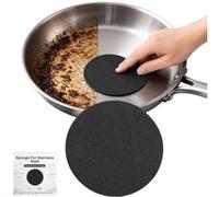 Stainless Steel Pans Cookware Clean Sponge,Stainless Steel Sponge Scrubber Thin Kitchen Cleaning Pad,Croppable Professional Carborundum Sponges,Leaves No Scratches
