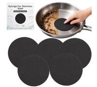 Stainless Steel Pans Cookware Clean Sponge,Stainless Steel Sponge Scrubber Thin Kitchen Cleaning Pad,Croppable Professional Carborundum Sponges,Leaves No Scratches