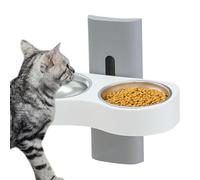Stainless Steel Pet Bowls, Ergonomic Pet Feeding Station Food and Water Bowls, Elevated Cat Bowls for Neck Protection, Adjustable Height Pet Feeder, Space-Saving Design, for Cats and Small Dogs