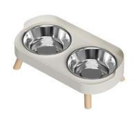 Stainless Steel Pet Feeding Bowl Set - Elevated Cat and Dog Bowls with Durable No Lipstick Stand for Water and Food, Puppy Adult Pet Feeder for Home, Apartment, Patio, Park, Animal Shelters