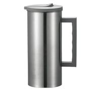 Stainless Steel Pitcher, Water Dispenser Container, Leak-Proof Lid Design, Non-Slip Handle Grip, Lightweight Build, Ideal for Serving Hot Coffee, Cold Juice and Daily Beverages, 9.06x5.51x4.13 inches