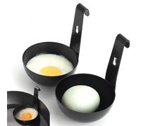 Stainless Steel Poached Egg Maker, Egg Cooker for Hard Boiled Eggs, Egg Poacher BBQ Tools, Poached Egg Cooker, Egg Steamer, Poached Egg Pan, Round Egg Cooker Rings for Breakfast Cooking Tool(2pcs)