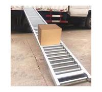 Stainless Steel Portable Foldable Roller Conveyor - Light-Duty Commercial Truck Trailer Belt - Industrial Unpowered Conveyor Slider(W 24in/60cm,L 3.3ft/1m)