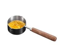 Stainless Steel Pot - 8.07inch Small Cooking Saucepan Set, Wooden Handle Cooking Pot | Mini Milk Pans, Instant Noodle Cookings Pots, Compact Frying Saucepan for Stove Induction Use
