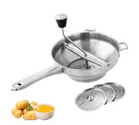 Stainless Steel Potato Masher | 20.5x9.5cm, 525g | Handheld Food Grinder & Ricer For Mashed Potatoes | Vegetable & Fruit Food Maker