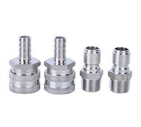 Stainless Steel Quick Connector 4 - Pack | G1 / 2 Inch Male Thread for Home Brewing Beer | Easy Sanitizing & Non - Corrosive Adapter Kit | 304 Food - Grade Material