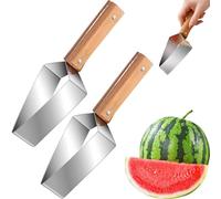 Stainless Steel Quick Watermelon Cutter, Triangle Watermelon Cutter, Stainless Steel Multifunctional Fruit Slicing and Meat Divider for Home Kitchen Camping Picnic (2pcs)