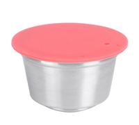 Stainless Steel Reusable Coffee Capsule Mug Refillable Capsule Filter Mug for Coffee Maker Red (Red)
