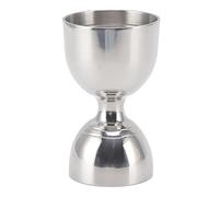 Stainless Steel Rim Bell Jigger Measuring Cup Bar, 30/60ml Cocktail Jigger (30/60ml Classic Silver)