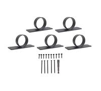 Stainless Steel Rope Bracket Holder | 304 Steel for Hemp Rope Fencing/Deck Railing/Stair Support | Black Powder Coated Ring Rope Drop with Screws, No Pre - Drilling