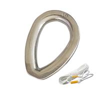 Stainless Steel Rope Thimbles - Marine Rigging Hardware, Long Lasting Wire Rope Accessories | Heavy Duty Thimble Clamp for Anchoring Sailing Cables Boats Yachts Industrial Outdoor Equipment