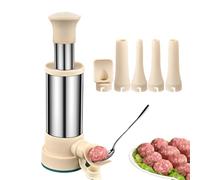 Stainless Steel Sausage Maker, Hand Push Meat Sausage Stuffing Machine, Vertical Manual Meat Stuffer for Homemade Sausage, Ideal for Beginners and Enthusiasts