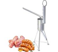 Stainless Steel Sausage Stuffer Maker,Meat Filling Manual Machine Maker,The Diameter of The Jar Opening is 11cm, Easy Clean Meat Stuffer for Restaurant & DIY Cooking