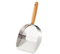Stainless Steel Scooper, Litter Box Scoop, Cat Waste Shovel Ergonomic Long Handle Cleaning Tool, Home Indoor Cat Litter Cleaning Travel Pet Maintenance Odor Control Hygienic Tool