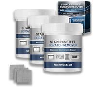 Stainless Steel Scratch Remover Kit, Multi-purpose Stainless Steel Scratch Remover Paste for Kitchen, Home, and Commercial Surfaces (3pcs)