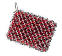 Stainless Steel Scrubber for Pots, Stainless Steel Pot Cleaner, Multipurpose Kitchen Chain Mail Scrubber, Chainmail Pot Scrubber, Cast Iron Cleaning Tool, Metal Pan Scrubber for Grill Pan