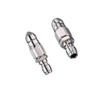 Stainless Steel Sewer Jet Nozzle Set for Drainage for Pipes, 5000 psi High-Pressure Pipe Cleaning, 0° Forward and 30° Rear Jets, Quick Connect 1/4 Inch, 6 cm
