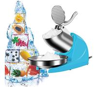 Stainless Steel Shaved Ice Machine, Ice Crusher, Electric Ice Shaver For Home&Commercial Use, With Easy To Use, Ice Shaver Snow Cone Maker For Cocktails, Ice Cream, Smoothies, Cold Juice, LJJY-KK