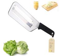 Stainless Steel Shredder Knife, Cabbage Shredder, Stainless Steel Double-Layer Slicer for Vegetables and Fruits, Coleslaw (Black)