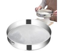 Stainless Steel Sifter for Baking, Round Mesh Food Sieve, 60 Mesh Kitchen Sifter, Flour Sifter for Baking, Grains Sifting Tool, Kitchen Food Sieve, Rice Sifter, Quinoa Sifter, Mesh Sifter for Flour