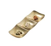 Stainless Steel Snack Tray - Portable Decorative Platter | Snack Serving Container,for Home Kitchen Living Room Dining Room Tea Table Bread Fruits Candy Party