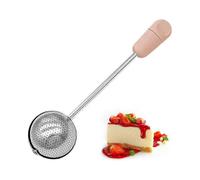 Stainless Steel Spice Icing Sugar Powder Shaker Duster Baking Flour Sieve Cocoa Powder Sieve Handheld Flour Sifter Spice Sifter Spoon Scoop Fine Mesh