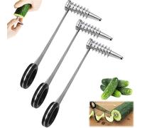 Stainless Steel Spiral Cutter for Veggies, piranha spiralcutter, Stainless Steel Spiralizer Slicer For Cucumbers and Carrots,Easy-To-Use Kitchen Tool (3pcs)