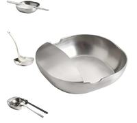 Stainless Steel Spoon Rest for Kitchen Counter,Multipurpose Kitchen Utensil Holder with Stable Base,Self-Standing Utensil Rest,For Spatulas,Snack Containers,Ladles,And Chopsticks,Snack (1 pcs)