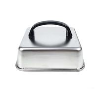 Stainless Steel Square Steak Cover 26 cm Heat Retention (21 cm)