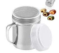 Stainless Steel Sugar Shaker, Dust Proof Lid Powder Dispenser Container
