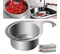 Stainless Steel Swan Sink Strainer Basket, Swan Drain Basket for Kitchen Sink, Faucet Hanging Filter Basket,Side Kitchen Sink Swan Drain Strainer Basket Corner,Multi-Functional Drain Basket (1Pcs)