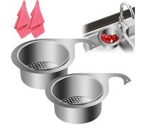 Stainless Steel Swan Sink Strainer Basket, Swan Drain Basket for Kitchen Sink, Faucet Hanging Filter Basket, Multifunctional Kitchen Corner Sink Drain Basket (2PCS)