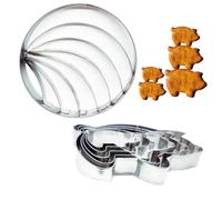 Stainless Steel , Swine Conch Baking Stamp, Two-Sided Cookie Cutter