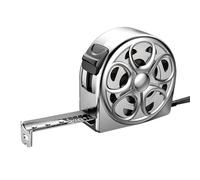 Stainless Steel Tape Measure, Hollow Design Instant Lock Ruler, Anti Fall Handy Measuring Tool for Industrial, Engineering, Woodworking, Outdoor, Agricultural, Homemade Tracks, Multicolor