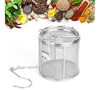Stainless Steel Tea Ball Strainer, Fine Mesh Infuser with Hook Chain Silver Teas Filter Basket for Loose Leaf, Soup Seasoning (3.94 x 3.94 inch)