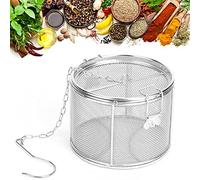 Stainless Steel Tea Ball Strainer, Fine Mesh Infuser with Hook Chain Silver Teas Filter Basket for Loose Leaf, Soup Seasoning (5.52 x 3.94 inch)