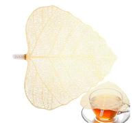 Stainless Steel Tea Strainer - 4.57x4.09in Leaaf Steeper, Drink Filter, CreativeKung Fu Cup Accessory Brewing Solution | Multipurpose Reusable Maple Bodhi Cover for Coffee Mugs Tumblers Kitchen House