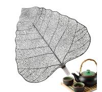 Stainless Steel Tea Strainer - 4 x 3 in Leaf Shape Steeper, Kung Fu Cup Filter, Reutilizable Metal Inuser, Maple Drink Cover, Bodhi Coffee Screen, Durable Fine Mesh Tool, Heat-Resistant Compact