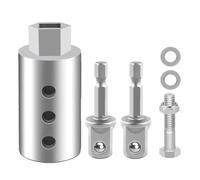 Stainless Steel Trailer Jack Drill Adapter, 1/2" Drive Socket for Electric or Impact Drill, Heavy Duty Jack Crank Tool for RV, Camper, Gooseneck & Boat Trailers, Fast Lift Gearbox Accessory