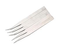 Stainless Steel Tweezers Set 5PCS | High Hardness Hand Repair Tools | Straight/Curved Tips for Electronics/Crafts/Beauty | 14.2cm Skilled & Home Use