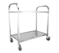 Stainless Steel Utility Cart, Wine Service Cart, High Capacity Storage Shelves with Wheel, Bar Dining Room Tea Storage Cart, Shelves Cart For Kitchen Cart Bathroom(A)