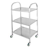 Stainless Steel Utility Cart, Wine Service Cart, High Capacity Storage Shelves with Wheel, Bar Dining Room Tea Storage Cart, Shelves Cart For Kitchen Cart Bathroom(D)