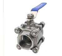 stainless steel valve, 304 Stainless Steel Three Piece Ball Valve, 1/2" 3/4" Thread Internal Thread Water Pipe Welding Valve Switch DN20 25 32 65 80, 1pcs(BSP-THREADED,1 Inch)