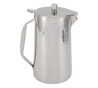 Stainless Steel Water Pitcher, 1.8L Large Capacity with Handle Uninsulate Metal Water Bottle Lid Thickened Beverage Pitcher for Fruit Tea