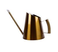 Stainless Steel Watering Can 1.5L | Long Spout for Succulents/Bonsai/Indoor Plants | Non - Corrosive Garden Watering Pot with Vintage Nordic Design | Easy - Fill Open Top, Gold