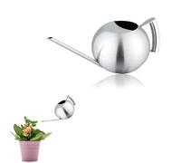 Stainless Steel Watering Can 1000mL - Large Round Sprinkling Pot for Garden and Home Outdoor Flower Watering
