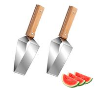Stainless Steel Watermelon Slicer, Triangle Watermelon Cutter for Fruits Such As Watermelon, Cantaloupe, Honeydew Melon (2Pcs)